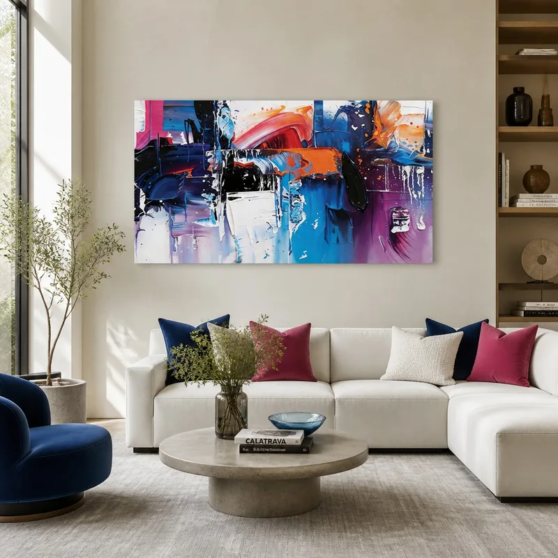 Sinfonia di Colori Astratta quadro canvas