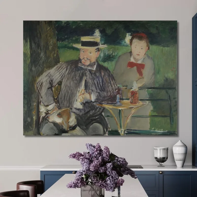 Porträt Von Ernest Hoschedé Und Seiner Tochter Marthe Édouard Manet