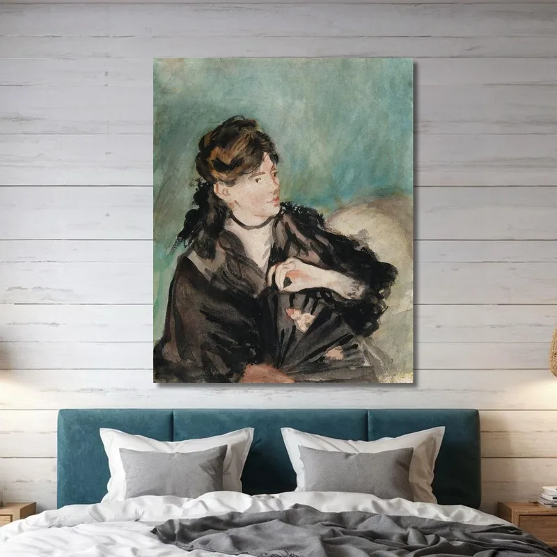 Porträt Von Berthe Morisot Mit Einem Fächer Édouard Manet