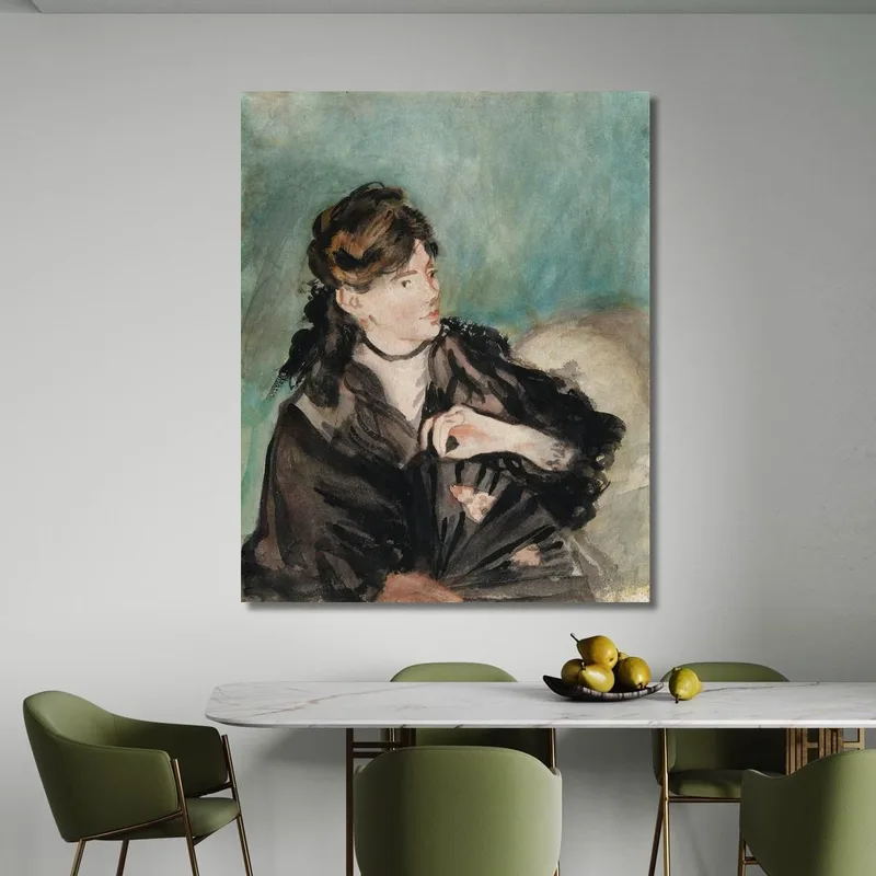 Porträt Von Berthe Morisot Mit Einem Fächer Édouard Manet