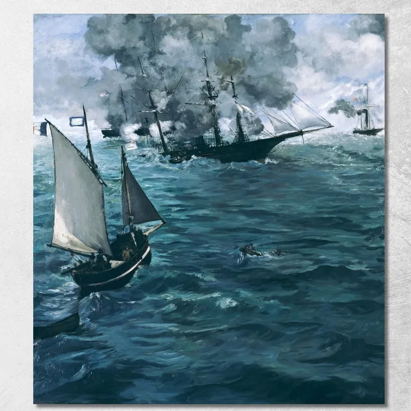 La Battaglia Del Kearsarge E Dell'Alabama Édouard Manet