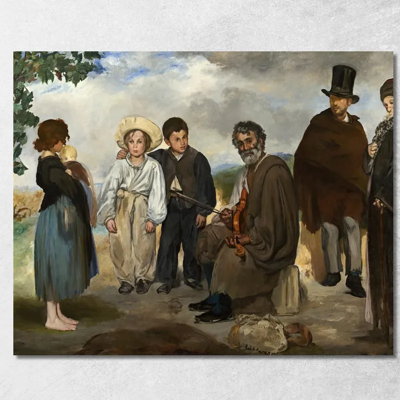 Der Alte Musikant Édouard Manet drucken auf leinwand