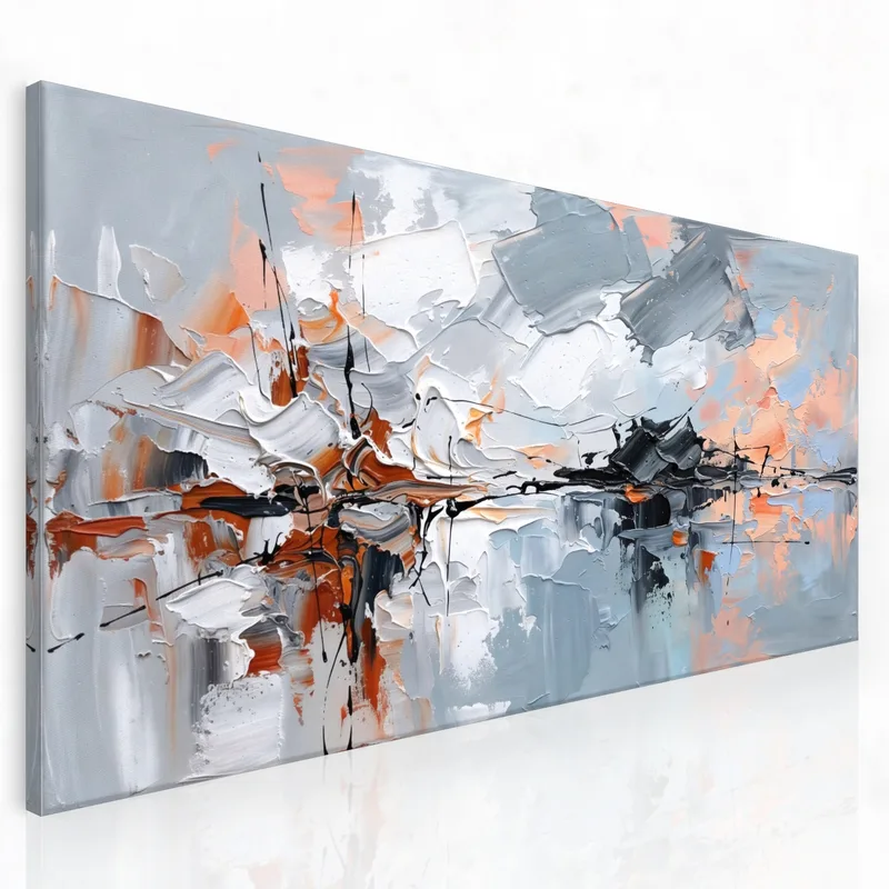 Quadro moderno riflessione costiera astratta
