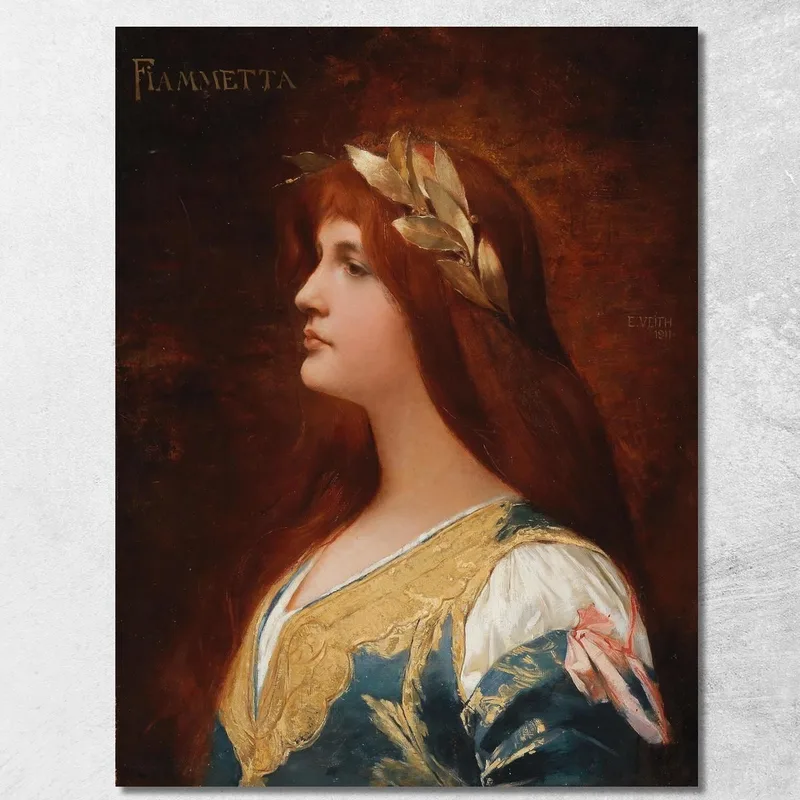 Fiammetta Eduard Veith quadro stampa su tela