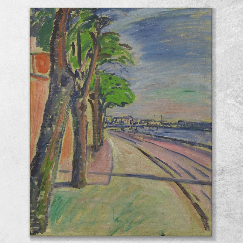 Árboles Junto Al Canal Edvard Munch