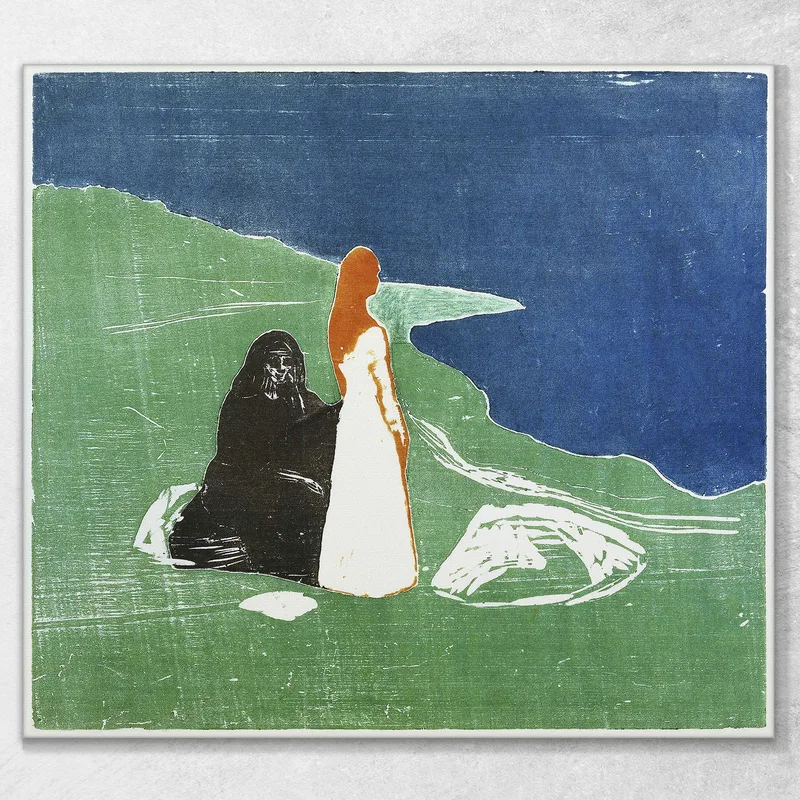 Zwei Frauen Am Ufer Edvard Munch