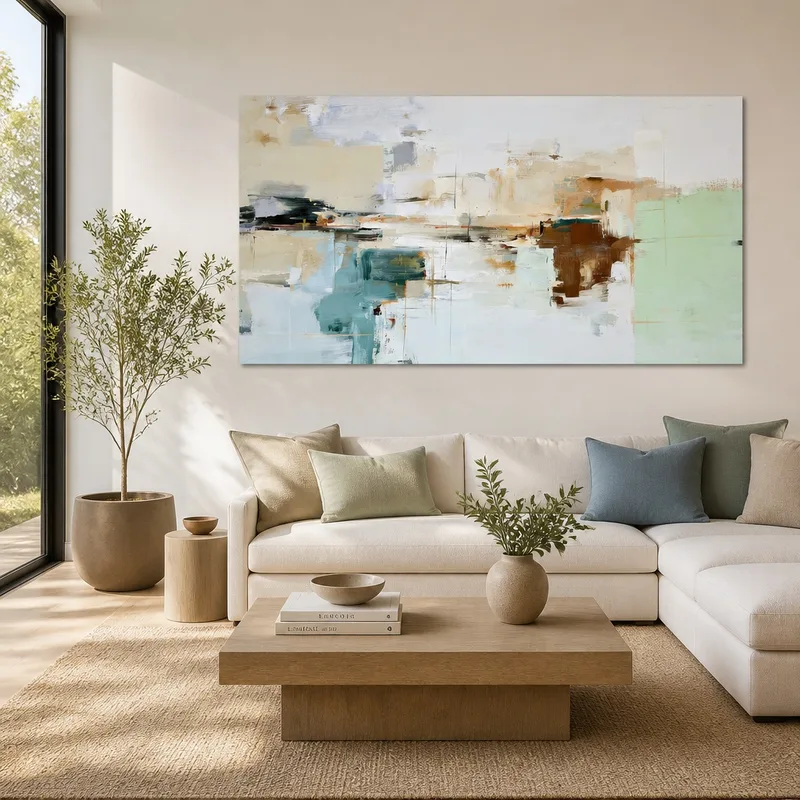 Abstrakte Erdtöne drucken auf leinwand