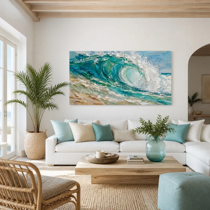 Ozeanwelle Surge drucken auf leinwand