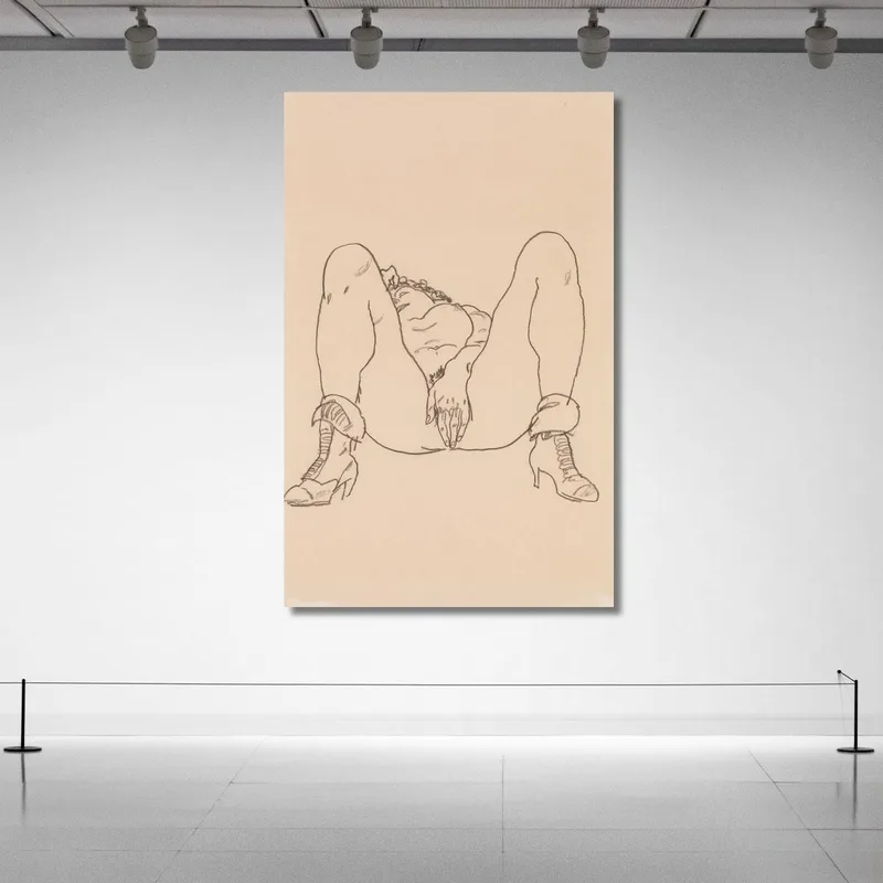 Reclining Nude With Boots Egon Schiele