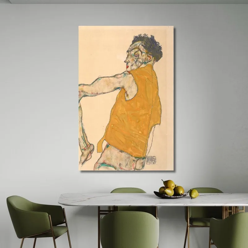 Autoritratto Con Gilet Giallo Egon Schiele