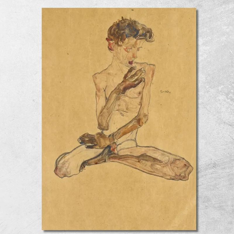 Ragazzo Seduto Egon Schiele