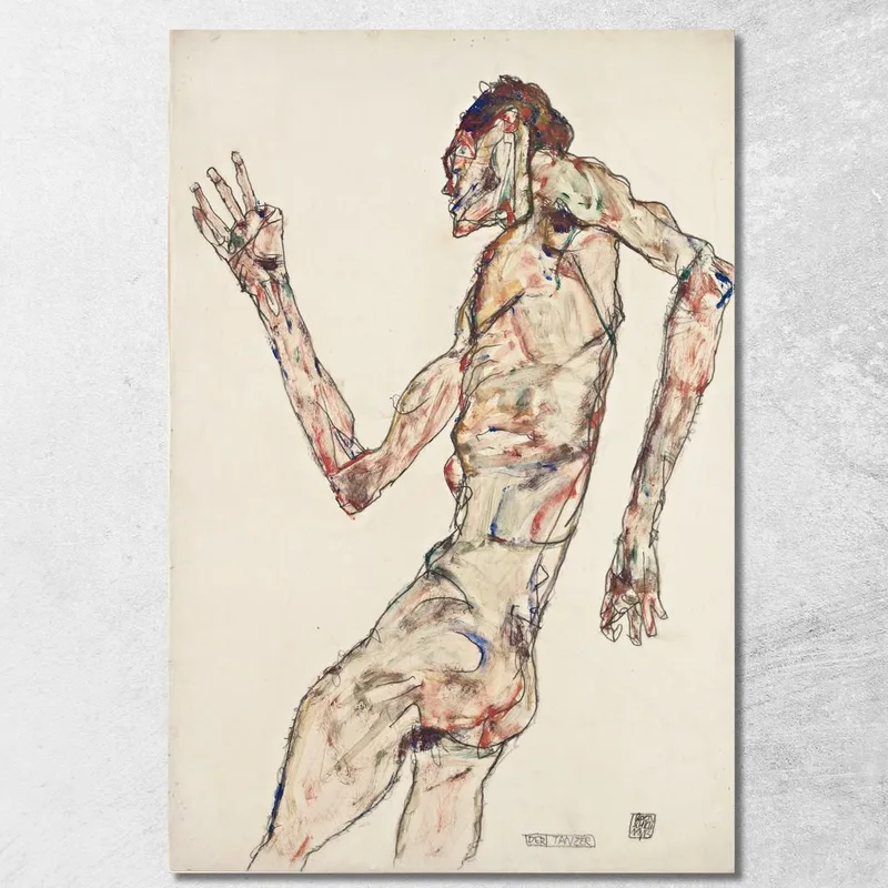 La Danzatrice Egon Schiele quadro stampa su tela