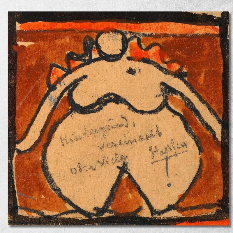 Nudo Femminile Prosperoso Egon Schiele quadro stampa su tela