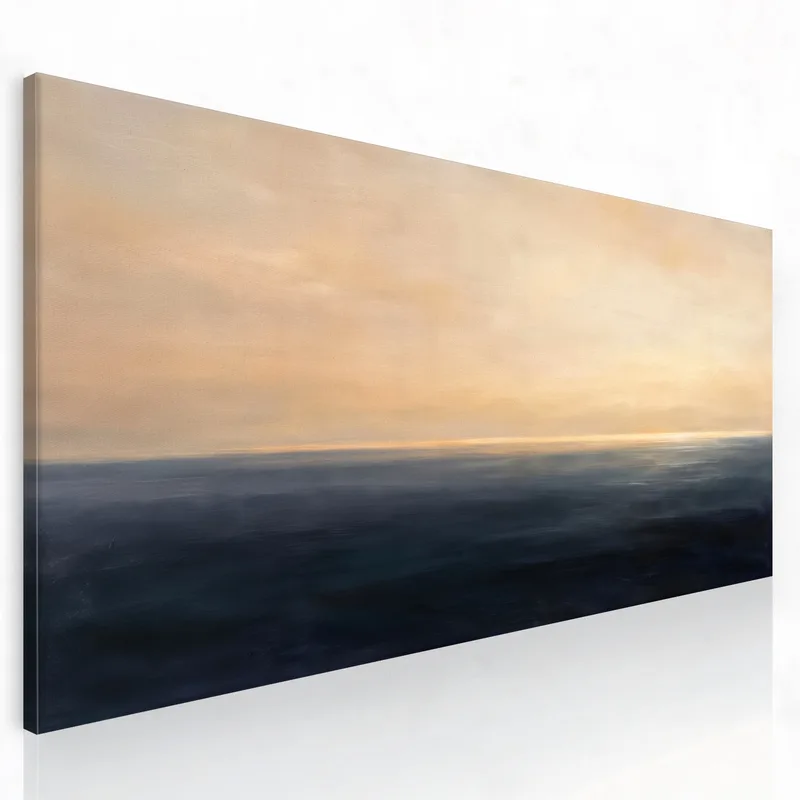 Kunstdruck sonnenuntergang am ozeanhorizont