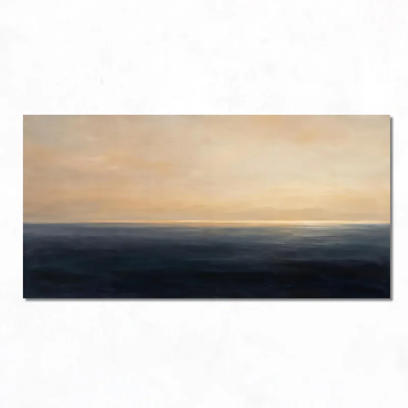 Kunstdruck sonnenuntergang am ozeanhorizont