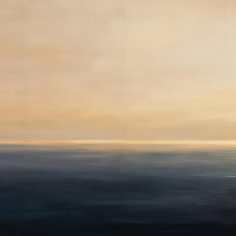 Kunstdruck sonnenuntergang am ozeanhorizont