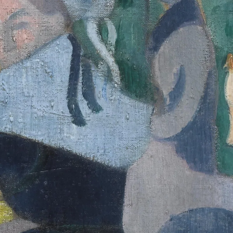 Breton Women With Umbrellas Emile Bernard