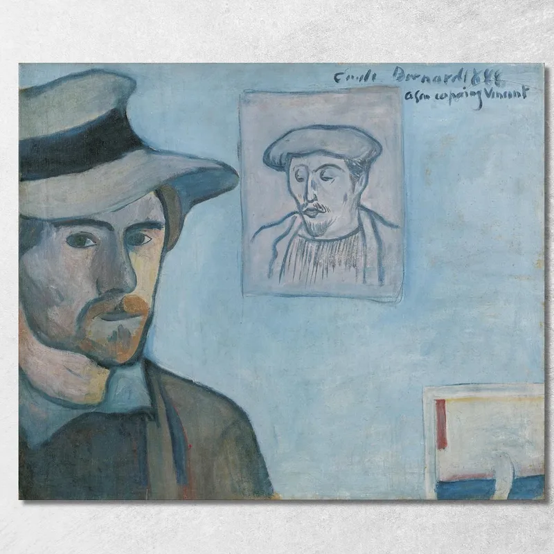 Self-Portrait With Portrait Of Gauguin Emile Bernard