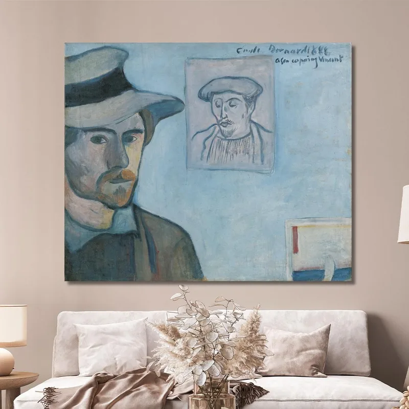 Self-Portrait With Portrait Of Gauguin Emile Bernard
