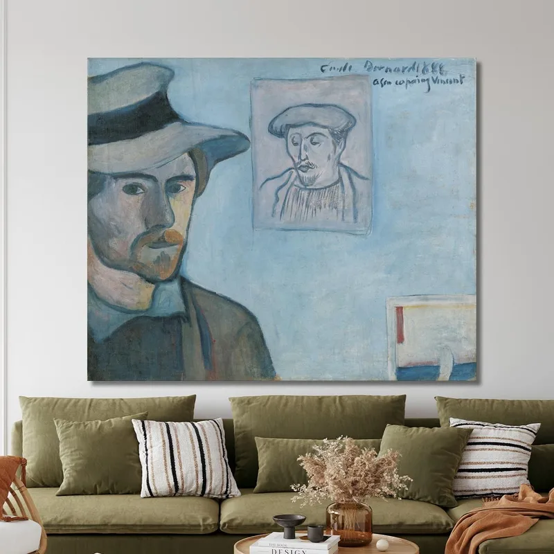 Self-Portrait With Portrait Of Gauguin Emile Bernard