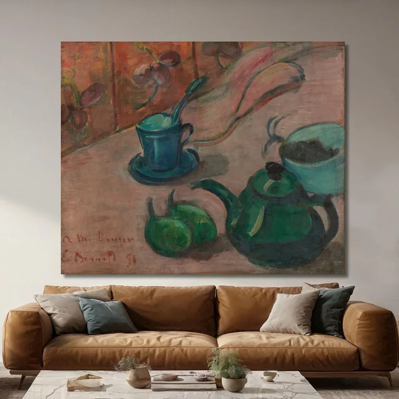 Stillleben Mit Teekanne Und Frucht Emile Bernard