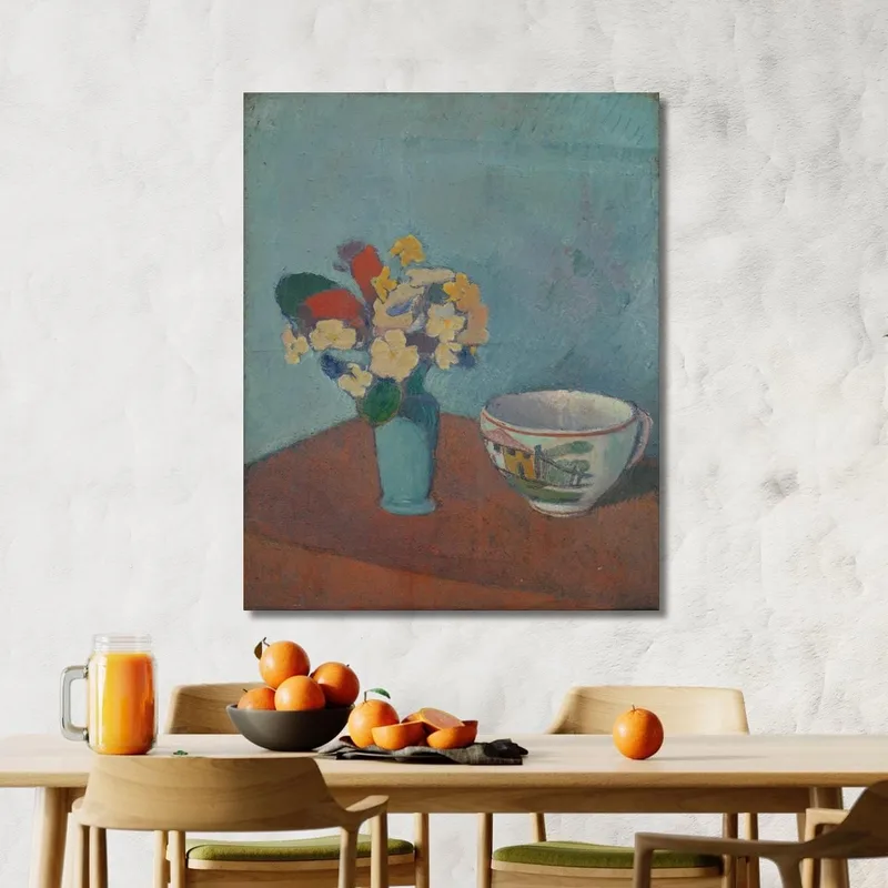 Vase Avec Fleurs Et Tasse Emile Bernard