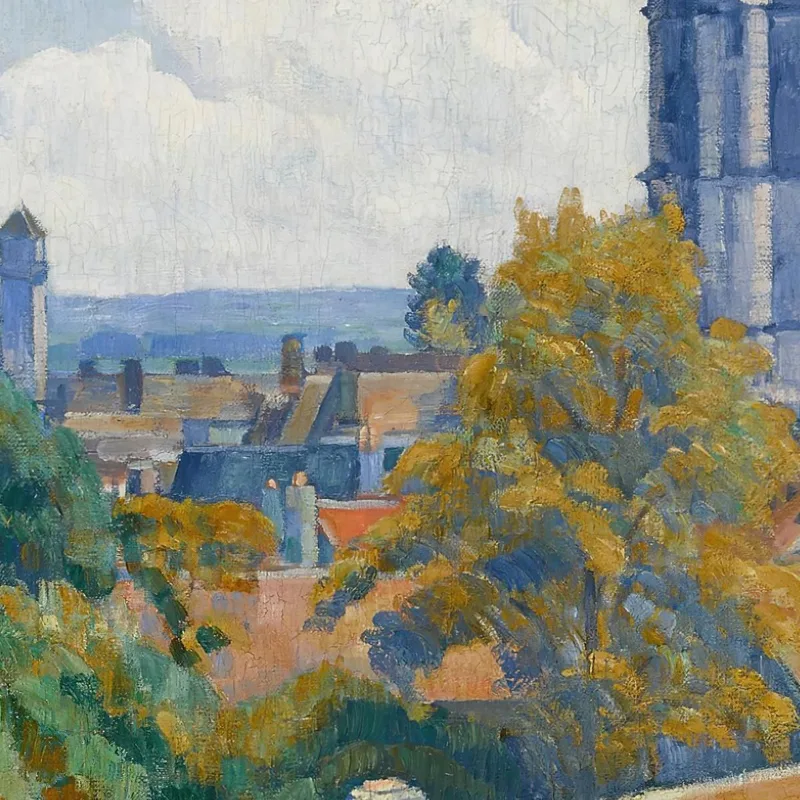 Blick Auf Tonnerre Mit Der Kirche Notre Dame Emile Bernard