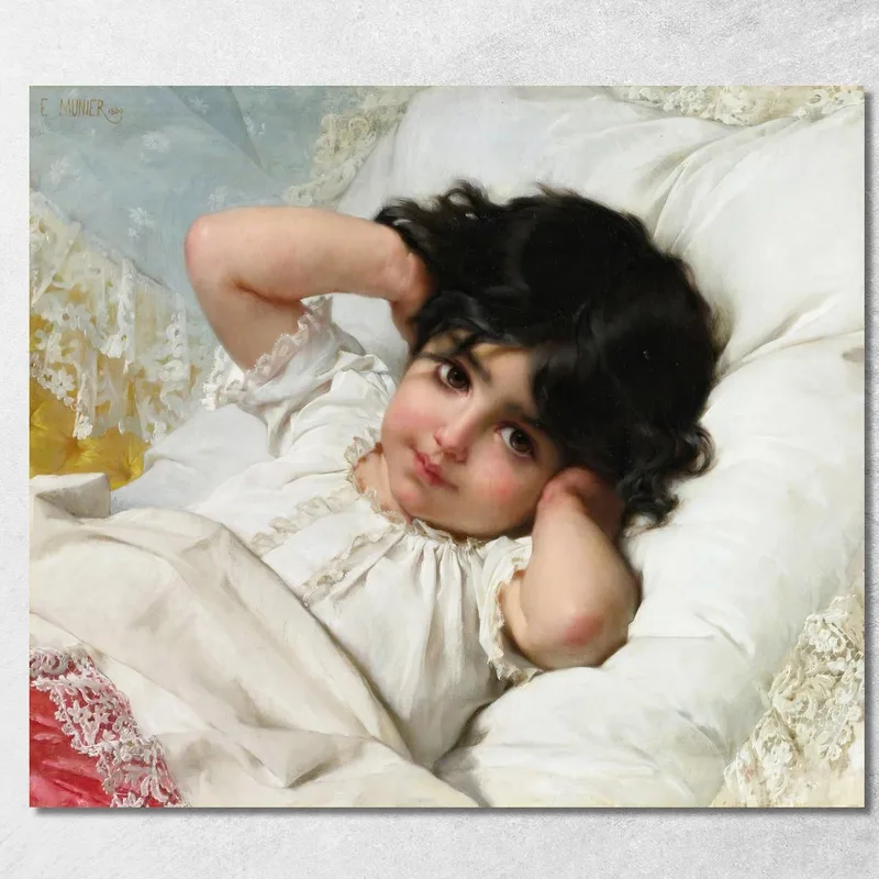 Ritratto Di Maria Luisa Émile Munier quadro stampa su tela