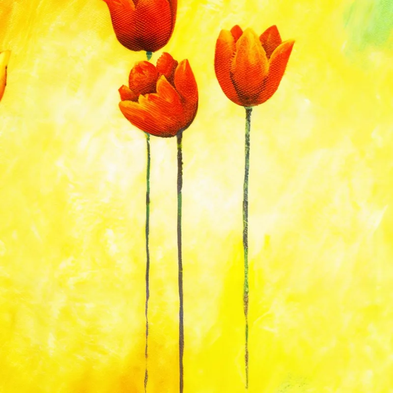 Vibrant Tulips on Color Spectrum canvas wall art