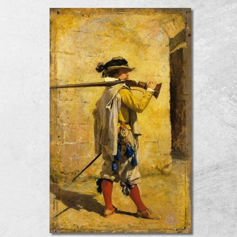 Una Sentinella Al Tempo Di Luigi Xiii Ernest Meissonier quadro stampa su tela