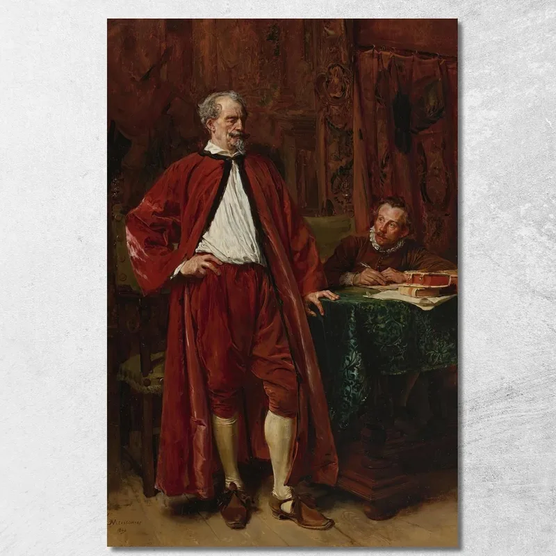 Diderot E Il Suo Scriba Ernest Meissonier quadro stampa su tela