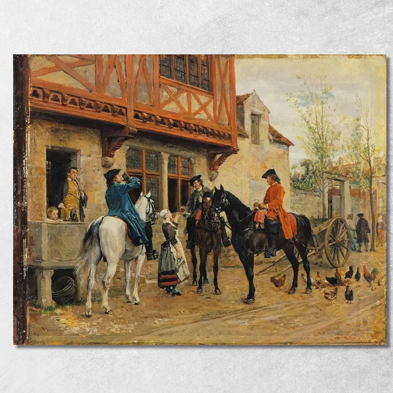 Sosta In Una Locanda Ernest Meissonier quadro stampa su tela