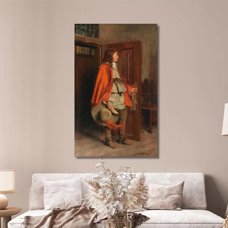 Hombre Con Una Capa Roja Ernest Meissonier