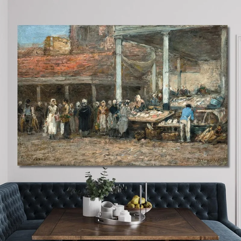 El Antiguo Mercado De Pescado En Bruselas Eugène Boudin