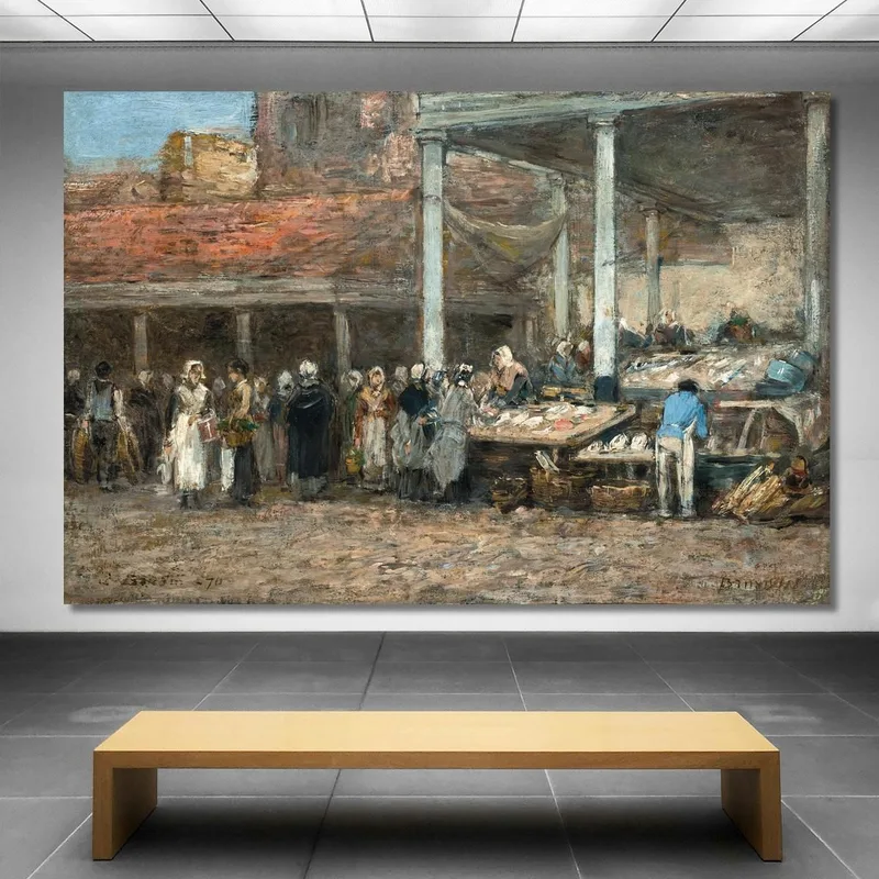 El Antiguo Mercado De Pescado En Bruselas Eugène Boudin