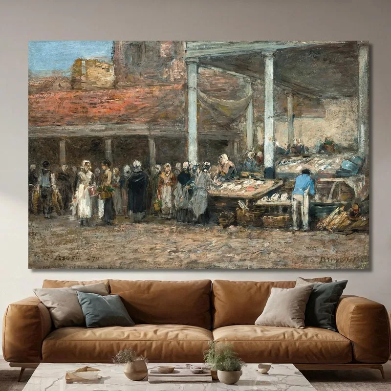El Antiguo Mercado De Pescado En Bruselas Eugène Boudin