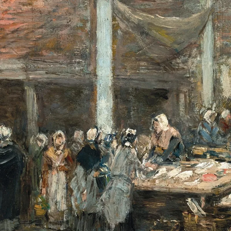 El Antiguo Mercado De Pescado En Bruselas Eugène Boudin