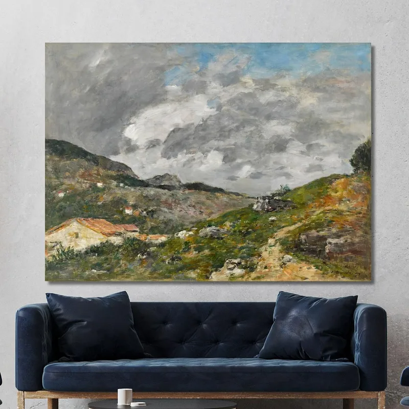 Mountains Near Nice Eugène Boudin