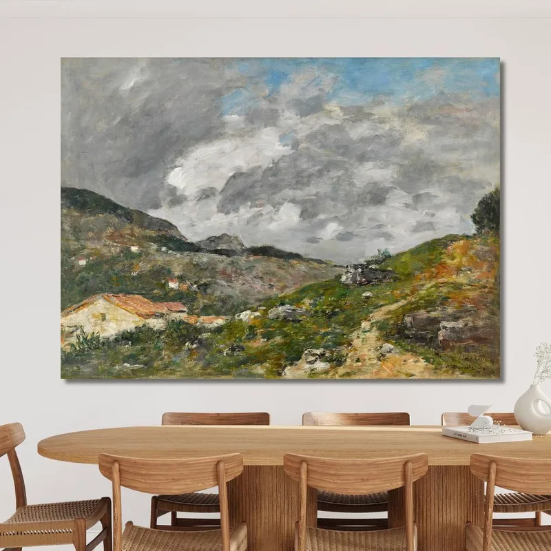 Mountains Near Nice Eugène Boudin