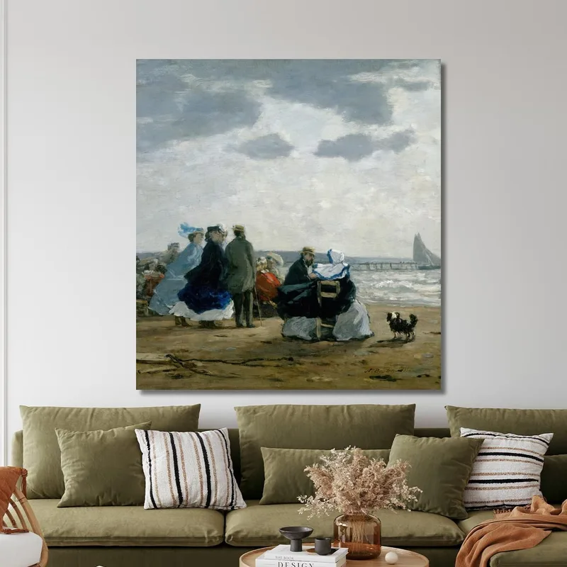 Sur La Plage À Dieppe Eugène Boudin