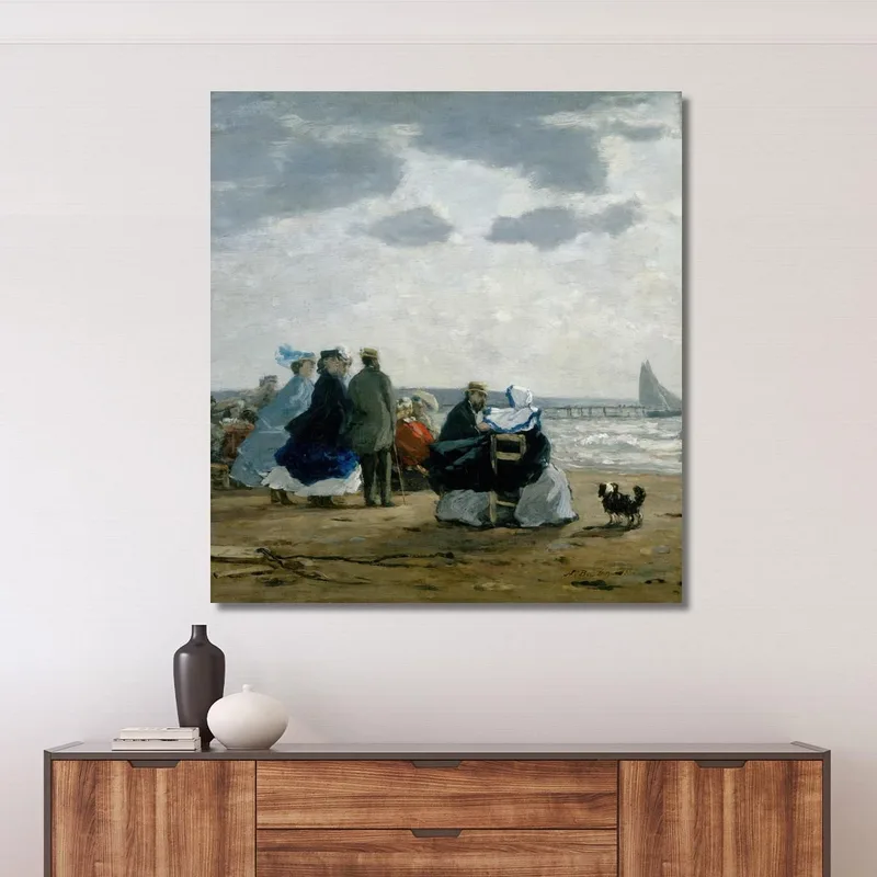 Sur La Plage À Dieppe Eugène Boudin