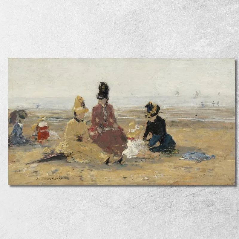 On The Beach Trouville Eugène Boudin