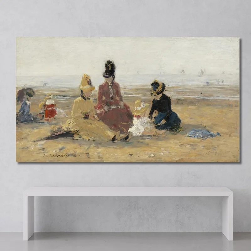 On The Beach Trouville Eugène Boudin