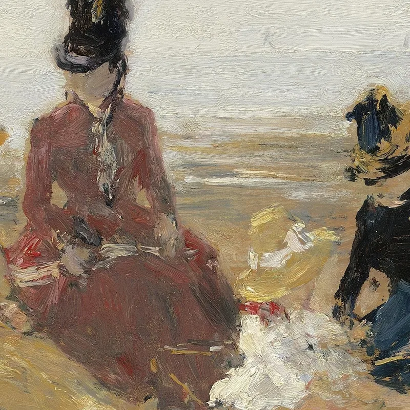 On The Beach Trouville Eugène Boudin