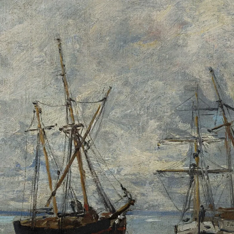 Portrieux – Le Port À Marée Basse Eugène Boudin