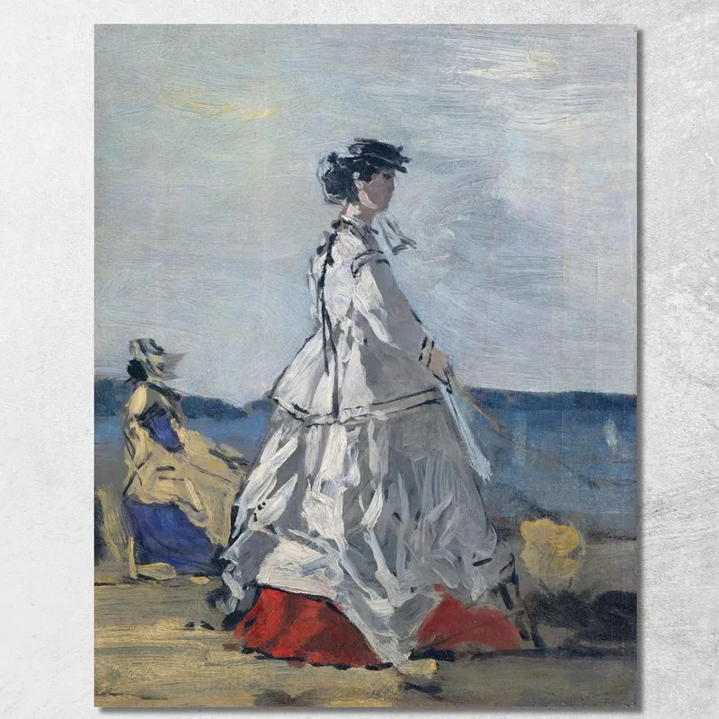 Princess Pauline Metternich On The Beach Eugène Boudin