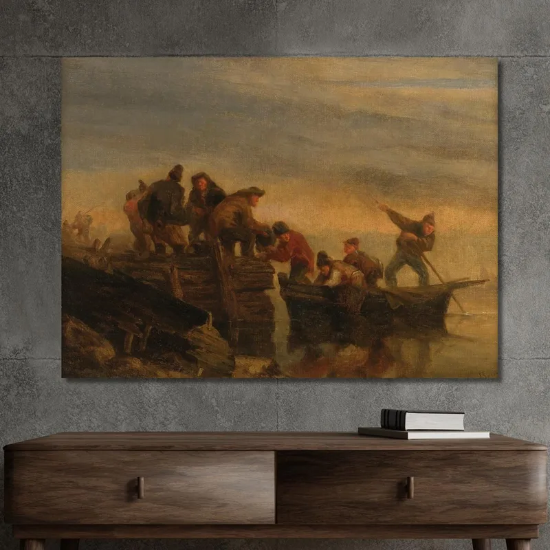 Pescadores Al Borde Del Agua Eugène Boudin