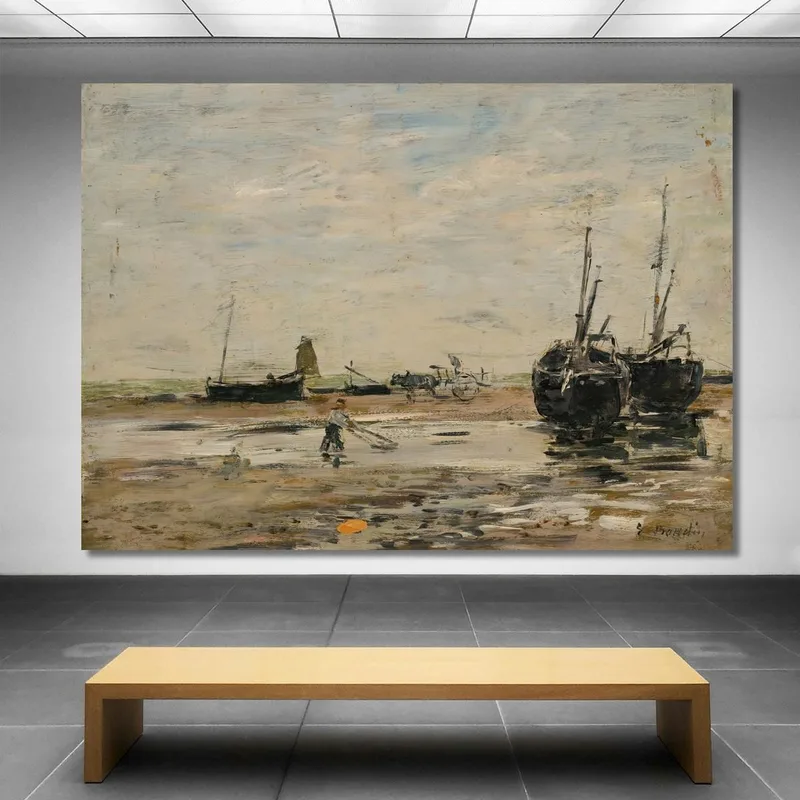 Ribera De Berck Marea Baja Eugène Boudin