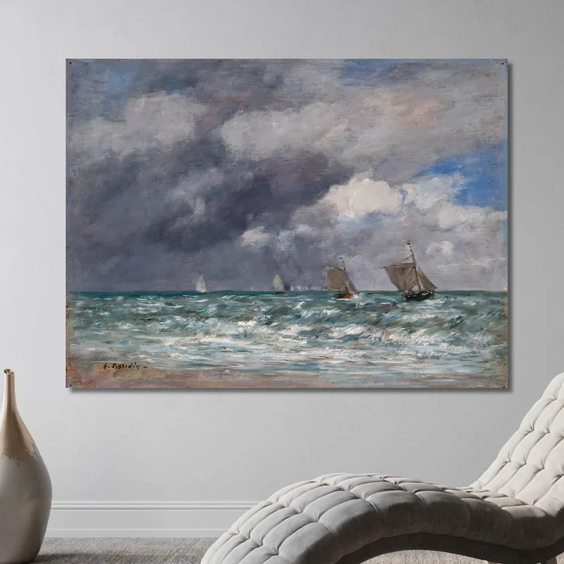 Veleros Cerca De Trouville Eugène Boudin