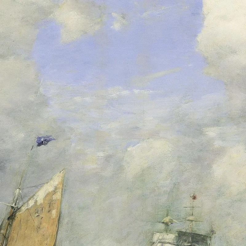 Ships And Sailing Boats Leaving Le Havre Eugène Boudin
